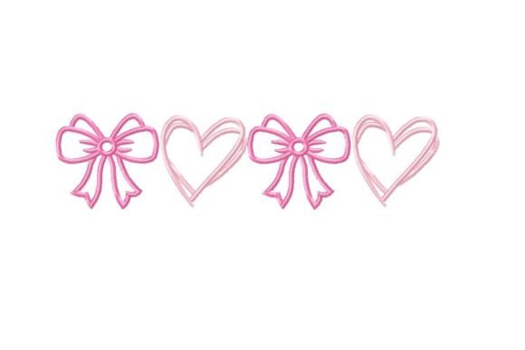 Bow and Heart Embroidery Design Review for Valentine's