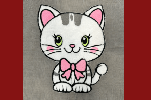 Cute Cat Applique for Machine Embroidery Review