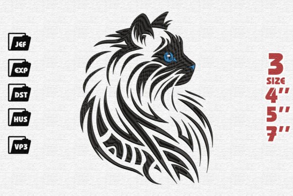 Majestic Tribal Cat Embroidery: A Holiday Review