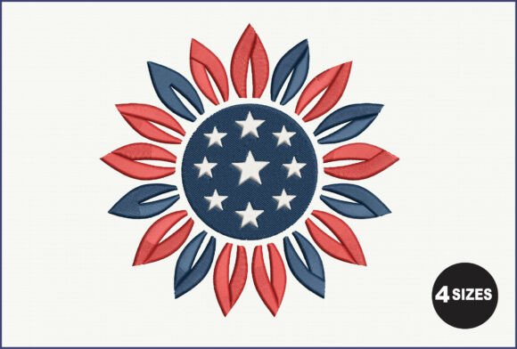 Patriotic Embroidery: A Designer's Take on the Bold Sunflower