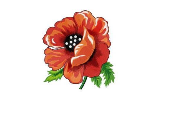 Poppy Embroidery Design Review for Business Merch