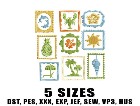 Review: Beach Icons Embroidery Designs for Summer Gifts