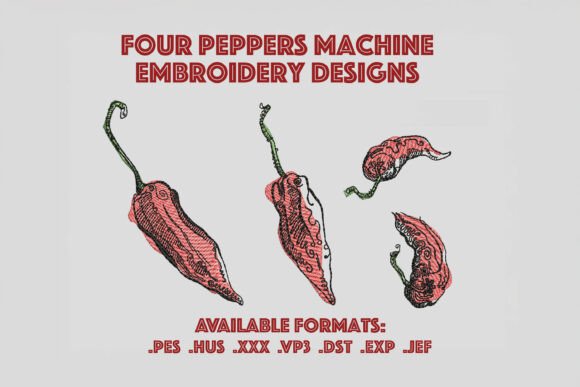 Review: Peppers Bundle Machine Embroidery for Etsy Shops