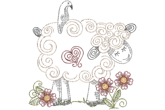 Review: Primitive Sheep and Crow Embroidery File