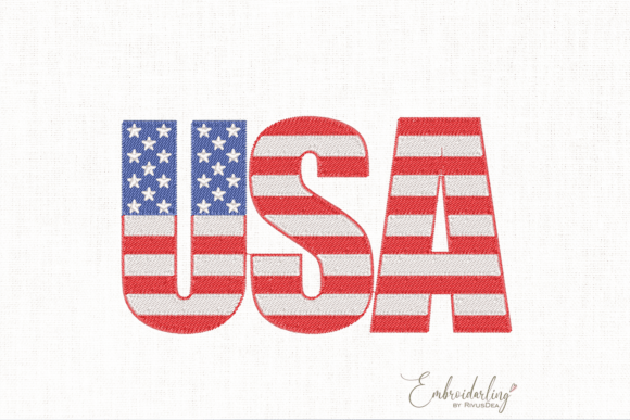 Review: USA Embroidery Design File for 4th of July Projects