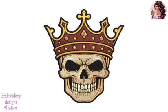 Skull King Embroidery: A Bold Choice for Etsy Sellers