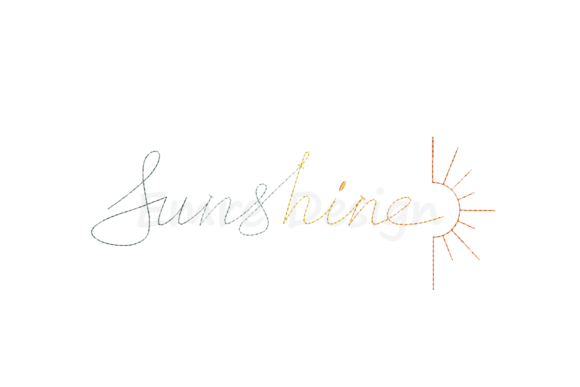 Sunshine Line Art Embroidery Design Review for Craft Fairs