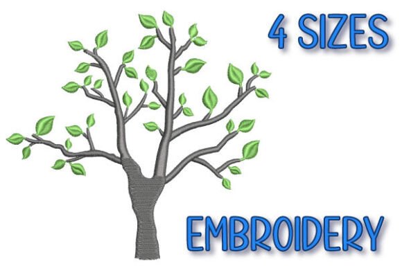 Tree with Green Leaves Embroidery Design Review