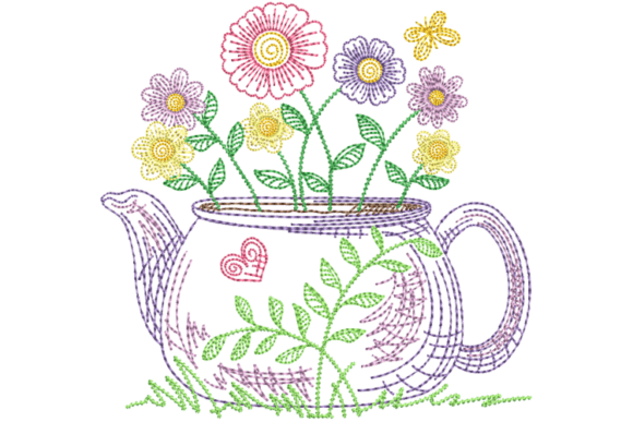 Water Pitcher and Flowers Embroidery Review